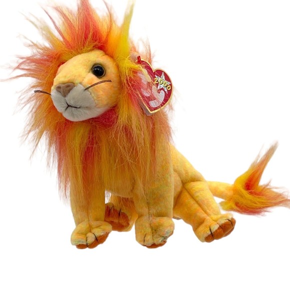 Ty Beanie Baby Babies 2000 Bushy The Lion with Colorful Mane RETIRED - Picture 2 of 10